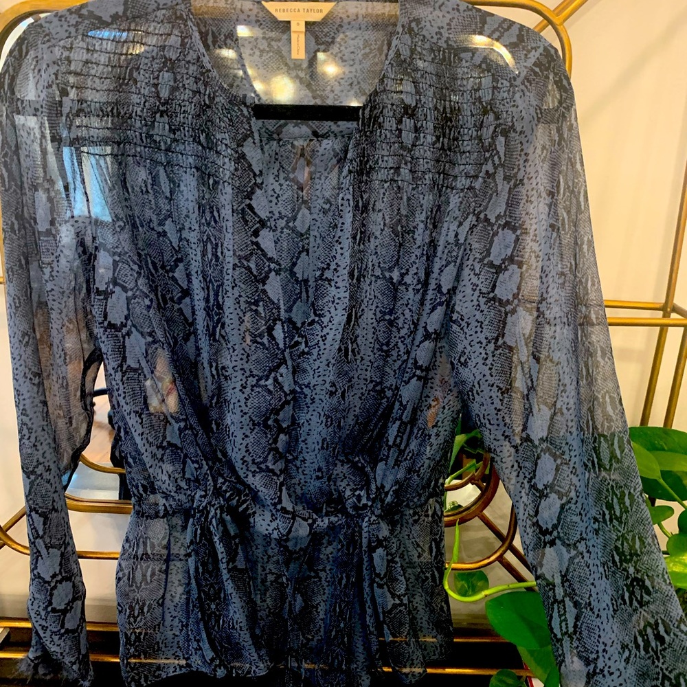 Rebecca Taylor Silk Drawstring Top